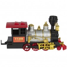 Best Choice Products Classic Train Set For Kids With Real Smoke, Music, and Lights Battery Operated Railway Car Set   